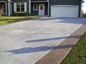 Beautiful concrete driveway